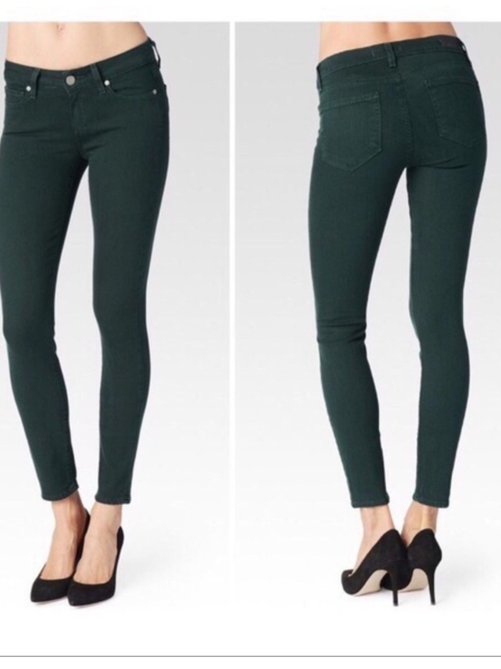 PAIGE Women’s Green Verdugo Ankle Jeans Size 27 Petite
